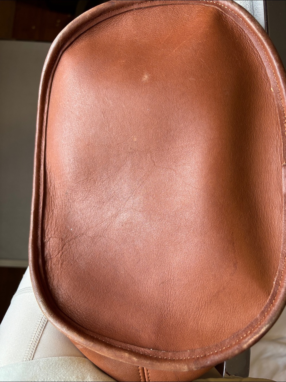 Vintage Coach Leather Drawstring Bucket Bag - Women's Shoulder Tote - Picture 4 of 5